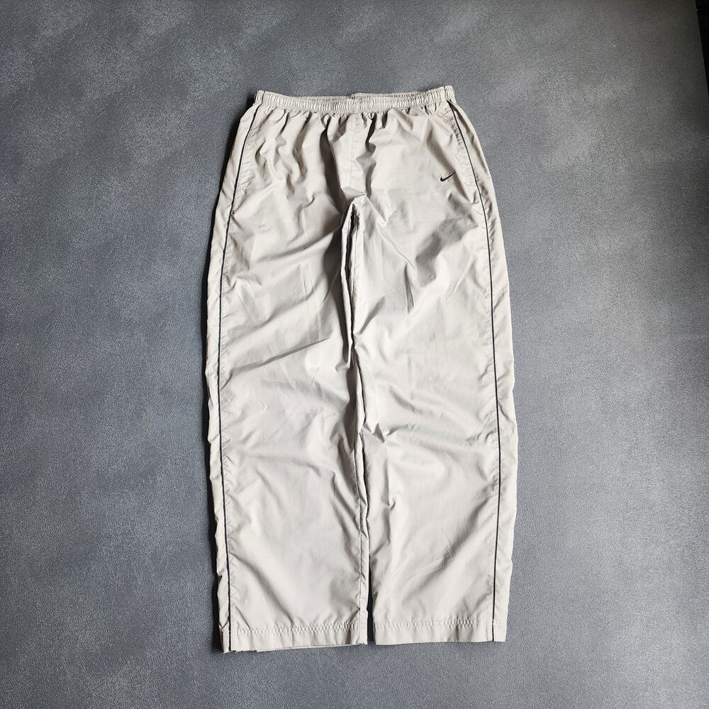 Vintage Baggy Nike Grey SIlvertab Nylon Track Sweatpants XXL